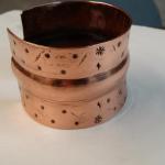 (Copper Cuff Bracelet) - Formed - Stamped by James Perkins Metal Sculpture Studios Cincinnati Ohio 513.497.2200