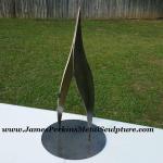 The "Walk" Metal Table Sculpture made of Recycled Plate Steel by James Perkins Metal Sculpture Studios Cincinnati Ohio