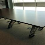 6 Ft. x 14 Ft. Modern Industrial Conference Table with Wishbone Legs and Heat Markings by James Perkins Metal Sculpture Studios 513.497.2200